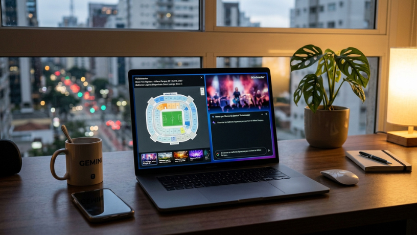 IA começa a mudar a busca por shows: Gemini ganha integração com Ticketmaster e cria novo caminho para comprar ingressos